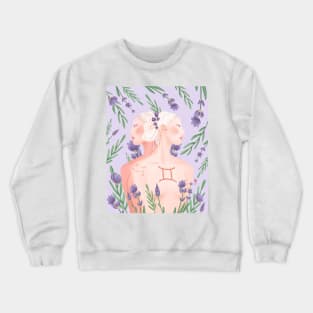 Gemini Zodiac by Cindy Rose Studio Crewneck Sweatshirt